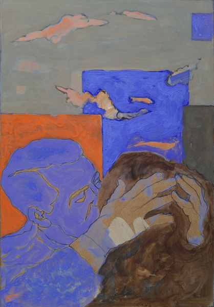 Baiser II - 21x30 - tempera